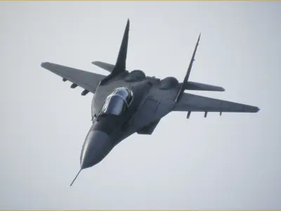 Fully Animated Jet Fighter mig29a Low-poly 3D model