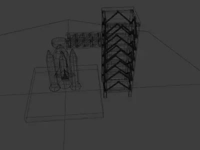 Space shuttle Low-poly 3D model purchase