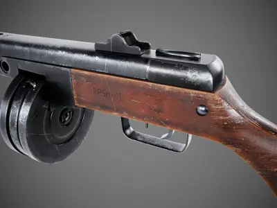 world war gun 3D model