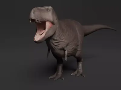 Tyrannosaurus Rex Rigged Low-poly 3D model