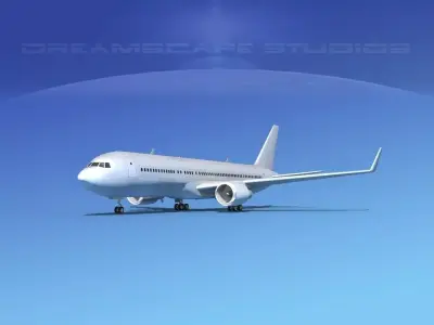 Boeing 767-300 Bare Metal 3D model