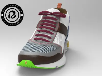 3d shoe basket full mesh and render in keyshot 3D model