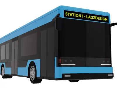 City Bus Low-poly 3D model