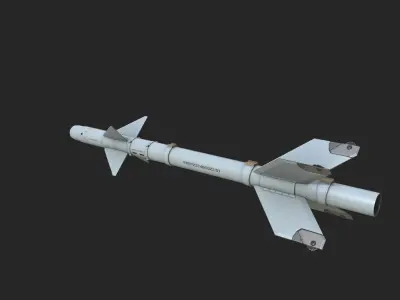 Chinese PL8 Infrared guided Air-to-Air missile PL-8 Low-poly 3D model