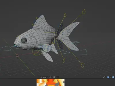 Goldfish Low-poly 3D model order