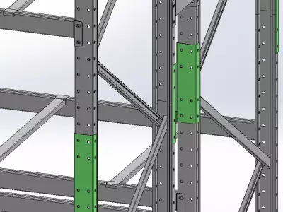 Pallet Racking System-Storage Rack-Industrial Shelving 3D M08 3D model