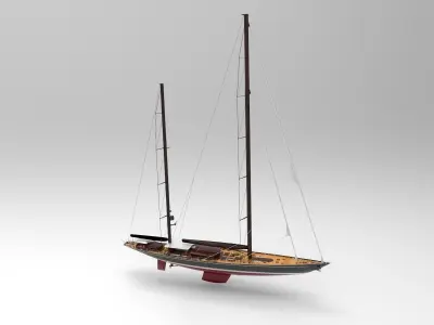 Vitters Sailling yacht 3D model