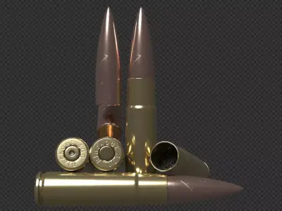 300 AAC Blackout Cartridge Low-poly 3D model
