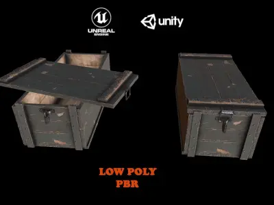 Army Crate 2 Low-poly 3D model