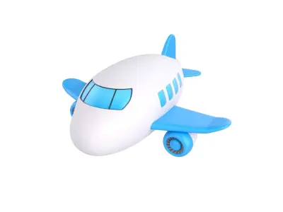 Cartoon Airplane 3D model purchase
