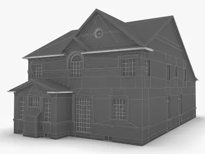 Cottage House 08  Low-poly 3D model