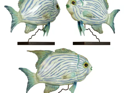 Set of fish figurines 3D model