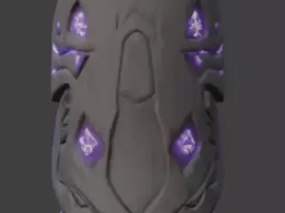 Cursed Totem Pole 3D Model v02 Low-poly 3D model
