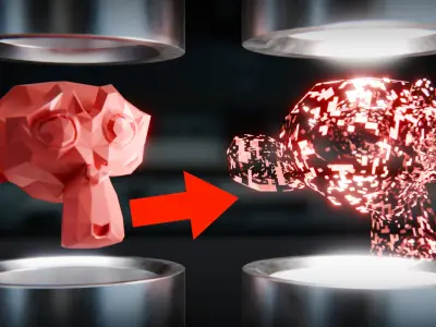 Disintegrate Objects - Geometry Nodes - Blender Free 3D model