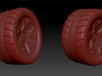 tyre model Low-poly 3D model
