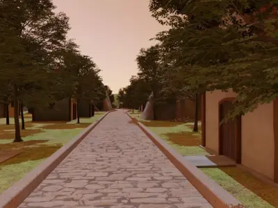 Village Layout Model 3D model