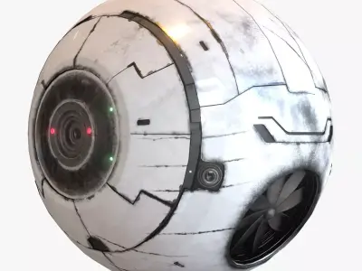 Mini Drone - Spherical Drone Low-poly 3D model