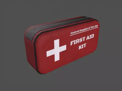 First Aid Bag Low-poly 3D model