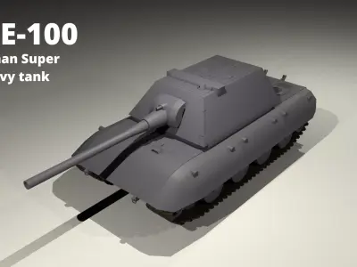 E-100 German Super heavy tank Free 3D model