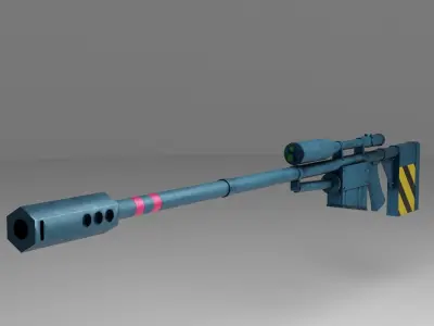 YOKO LITTNER SNIPER RIFLE Gurren Lagann 3D model