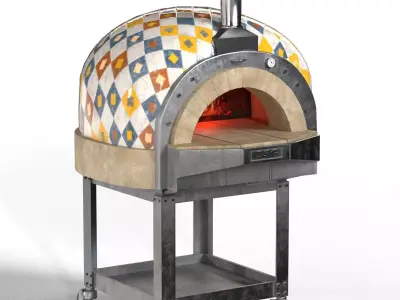 Pizza oven Low-poly 3D model