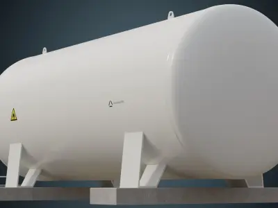 Industrial Gas Tank 6A Low-poly 3D model