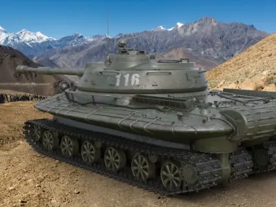 Tank Object 279 Green Mental Ray 3D model