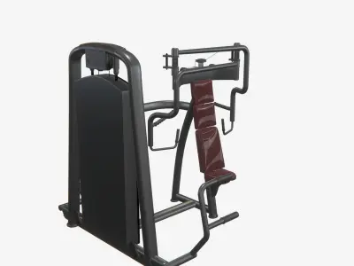 Highly detailed Chest Press Med Gym Machine PBR 3D model