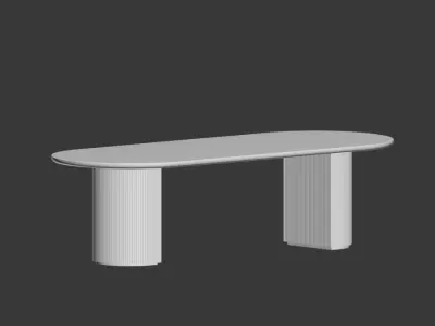 Dining Set rectangular table 3D model