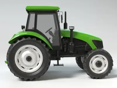 Generic Farmers Tractor HQ agricultural machine 3D model