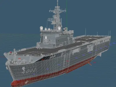 Japan Maritime Self-Defense Force LST-4002 Shimokita update 3D model