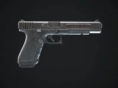 Glock gun Low-poly 3D model purchase