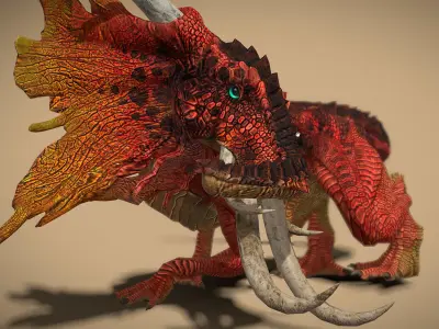 3DRT -  Fantasy Elephant Low-poly 3D model