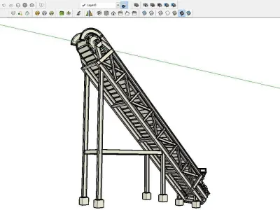 COCONUT INCLINED CONVEYOR 3D model