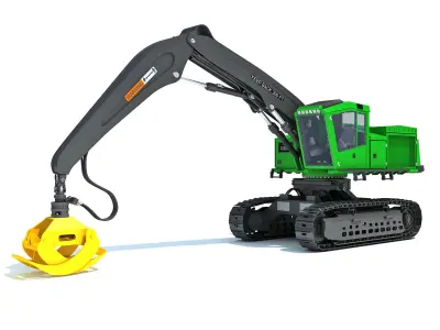 Forestry Machinery Set 3D Model Pack
