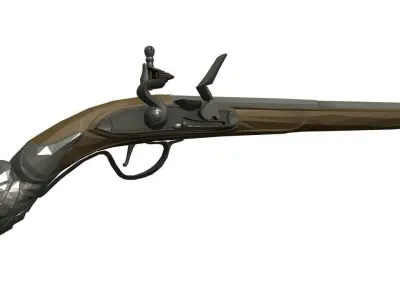 Doglock Handgun HVIII 3D model