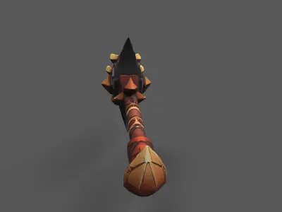 Aetherspike Battleaxe Free low-poly 3D model