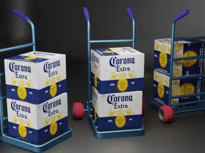 Beer cart 3D model
