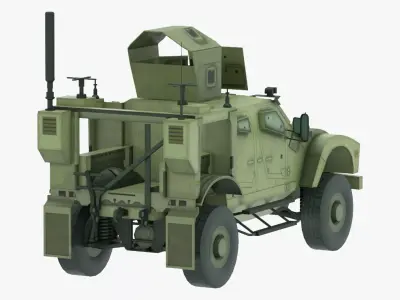 Mine Resistant Ambush Protected Vehicle Military Army Game Ready Low-poly 3D model