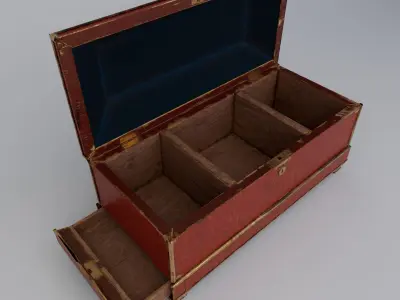 Old Tea Chest Low-poly 3D model
