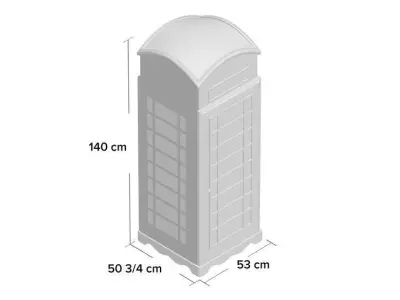 Display Cabinet London Telephone 3D model