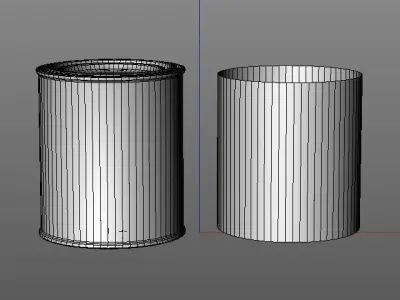 One pint paint can with lid 3D model