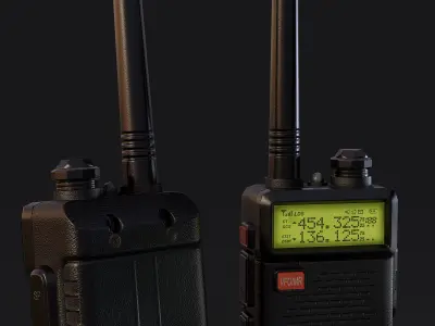 Baofeng UV-5R Walkie Talkie Radio Low-poly 3D model
