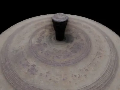 Korean Traditional Iorn Pot GamaSot 3D model