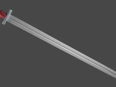 Caroling sword with Xyphos handle Low-poly 3D model