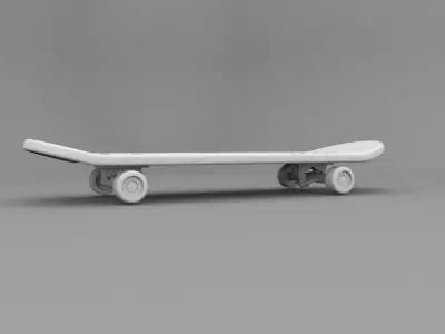 Skateboard 3D Model Low-poly 3D model