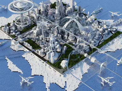 Future City 2018 V 2 3D model shop
