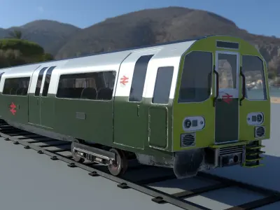 Subway metro train carriage 3D model