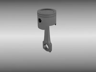 Piston and crankshaft assembly 3D model