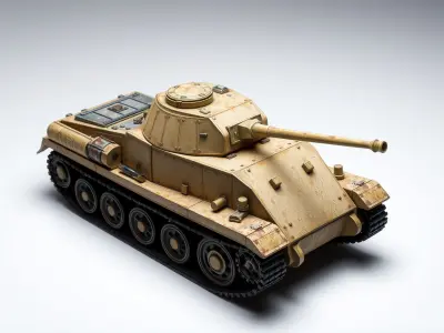 Historic PzKpfw Vehicle Replica model pack Low-poly 3D model